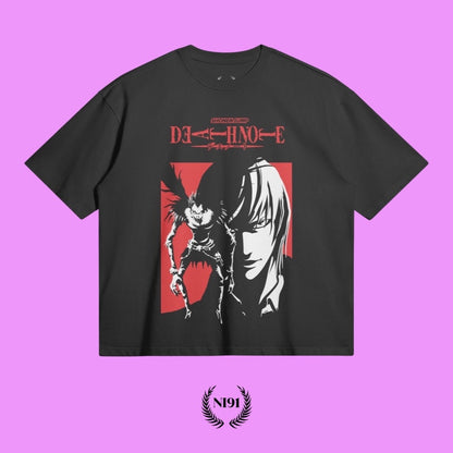 Death Note Oversized t-shirt (front) - Deep Black