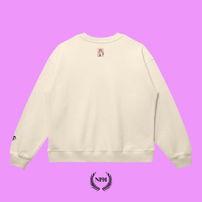 Oversized Bleach Sweatshirt - Cream (back)
