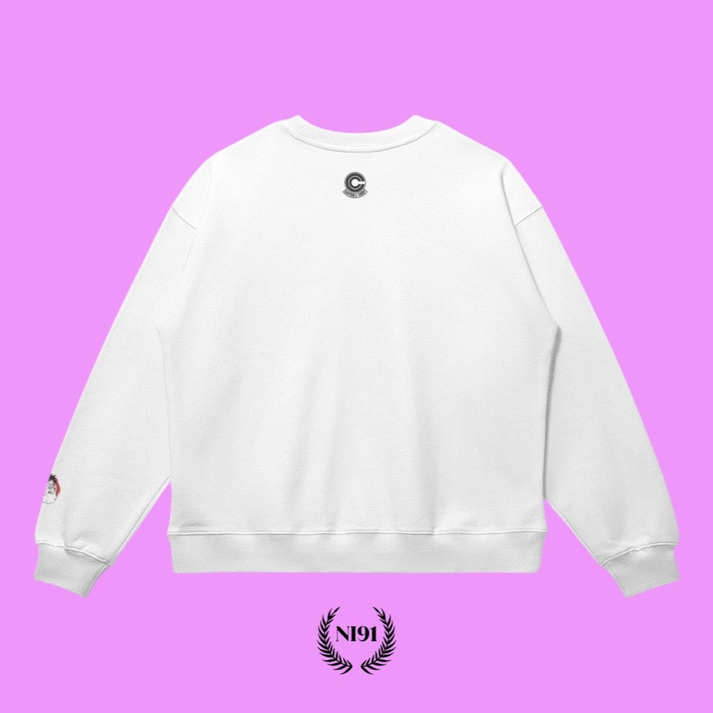 Oversized Kamehouse Sweatshirt - Arctic White (back)