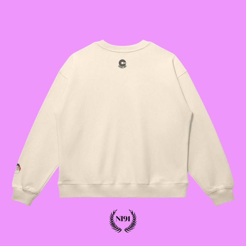 Oversized Kamehouse Sweatshirt - Cream (back)