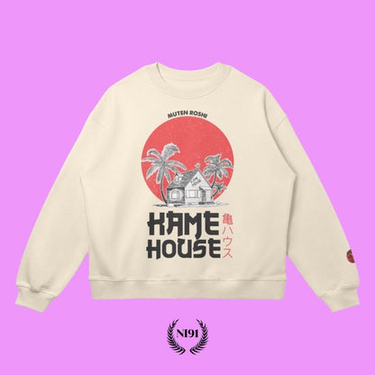 Oversized Kamehouse Sweatshirt - Cream (front)