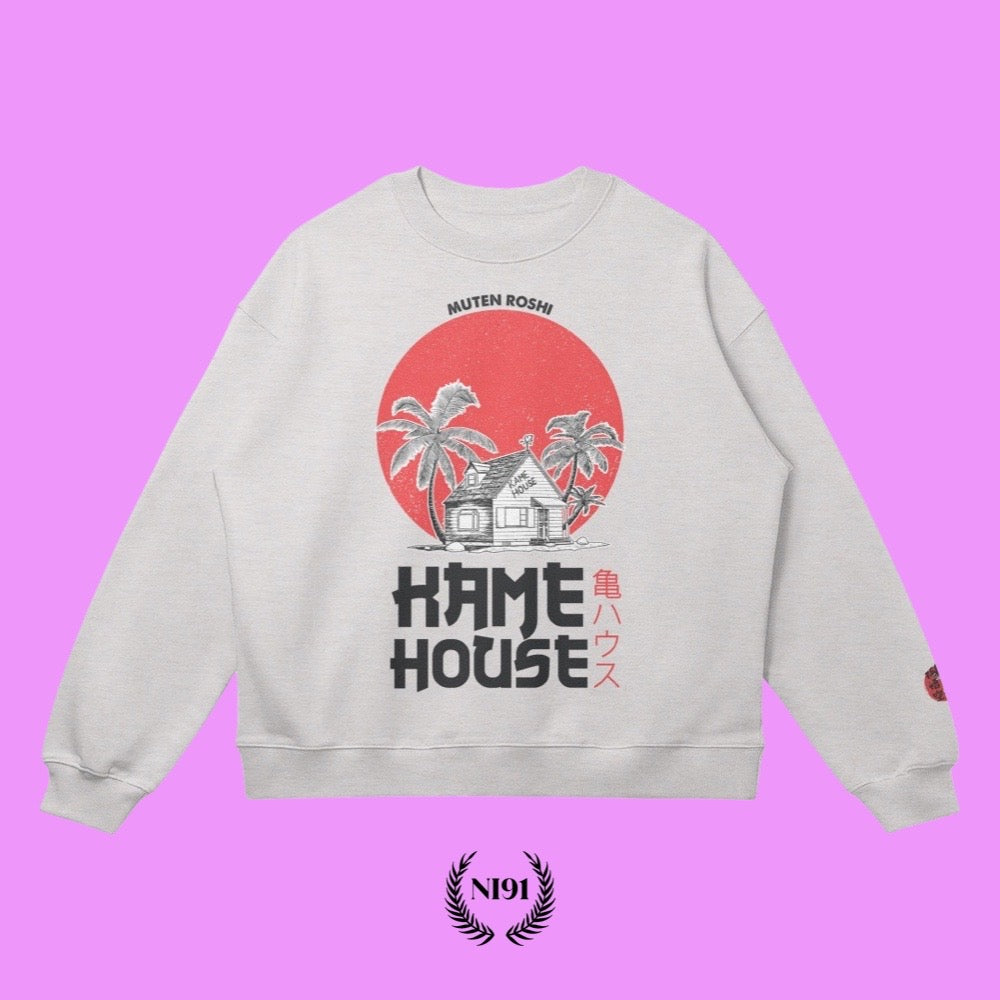 Oversized Kamehouse Sweatshirt - Heather Gray (front)