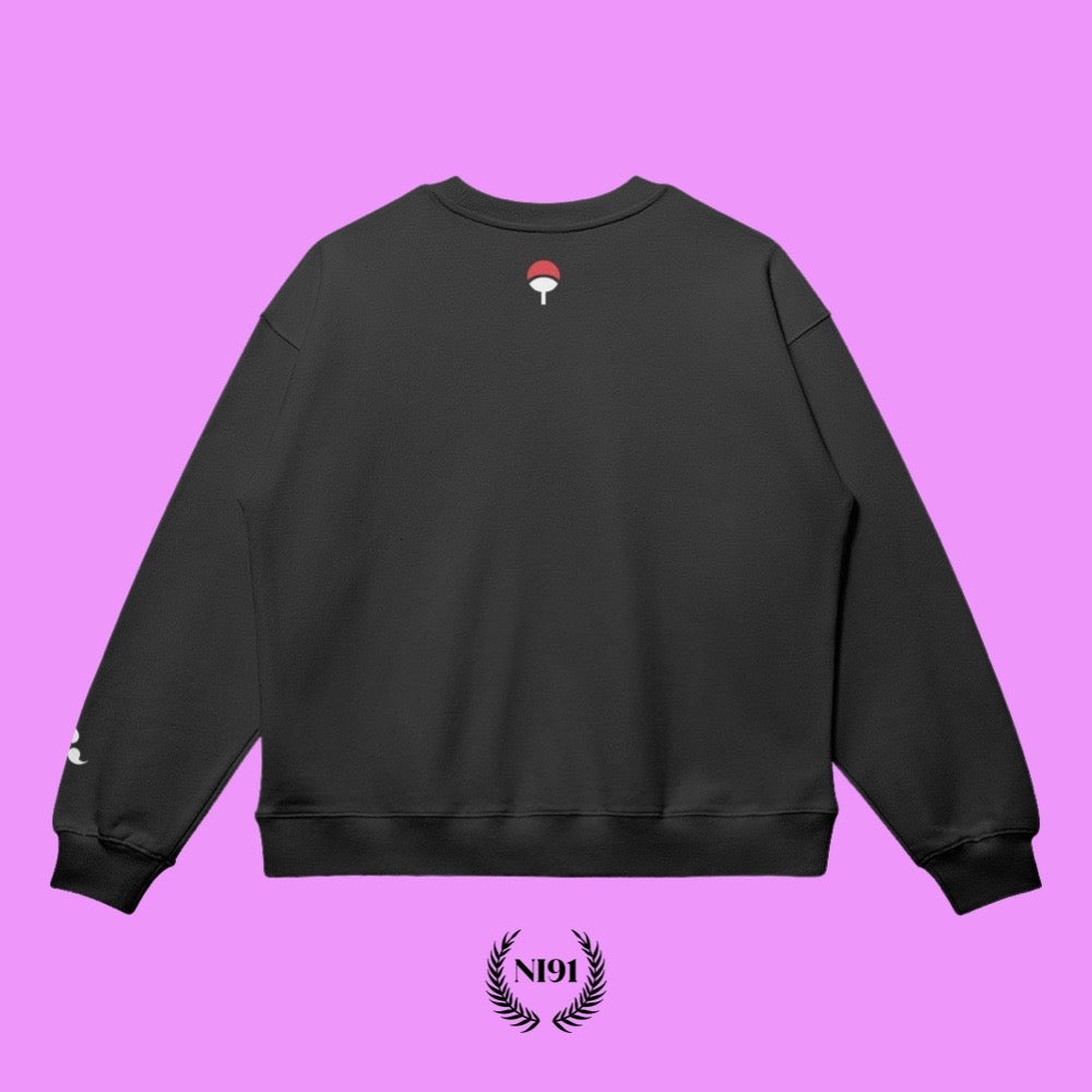 Oversized Bleach Sweatshirt - Amaterasu Black (back)