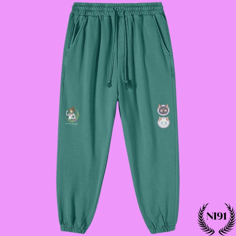 Sailor Jupiter Sweatpants - Pastel Green