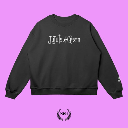Jujutsu Kaisen Oversized sweatshirt - Deep Black (front)