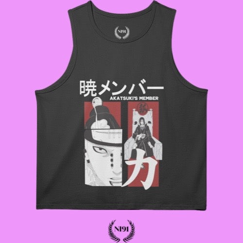 Oversized Akatsuki Tank top - Akatsuki clothing collection - Deep Black