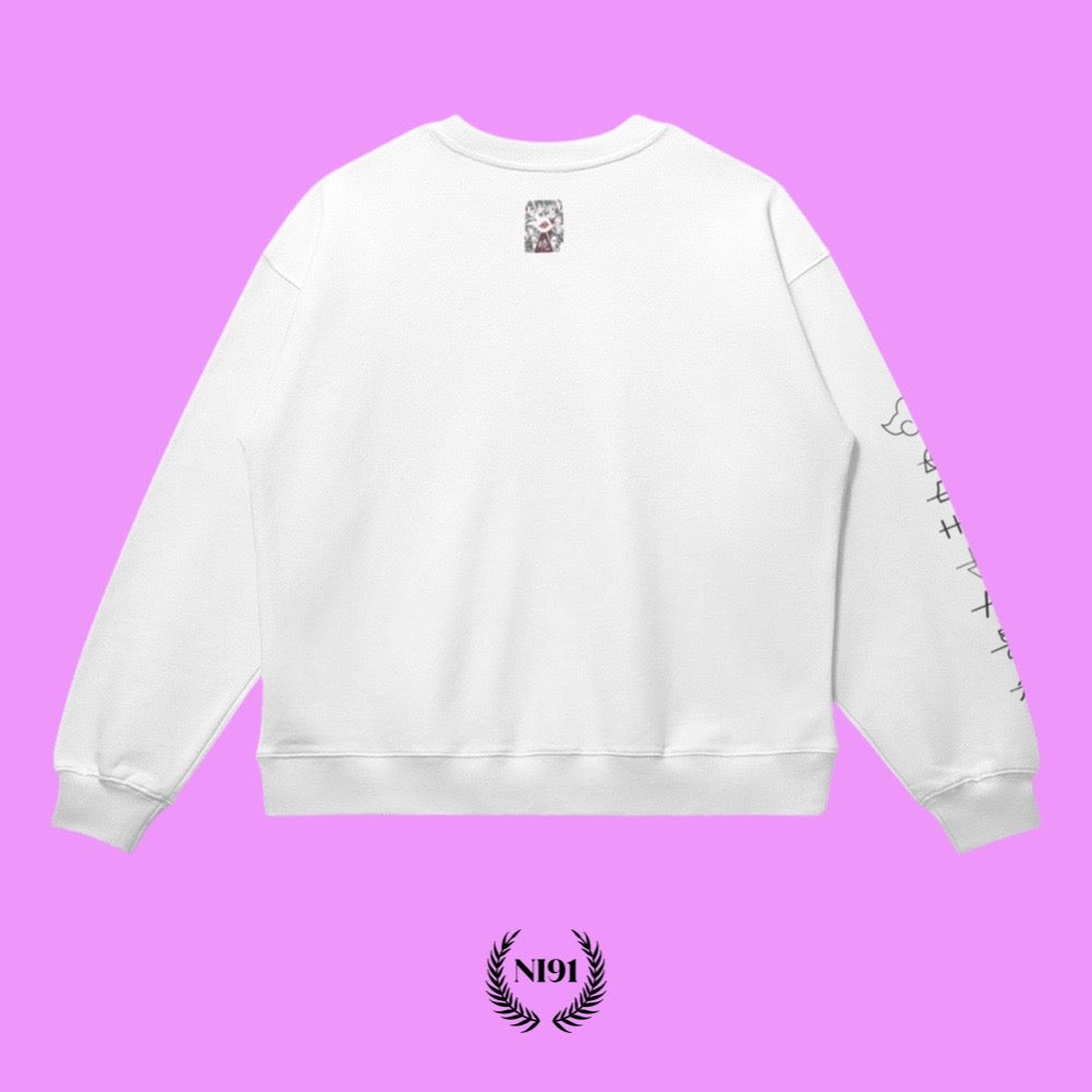 Akatsuki Oversized Sweatshirt - Arctic White (back)