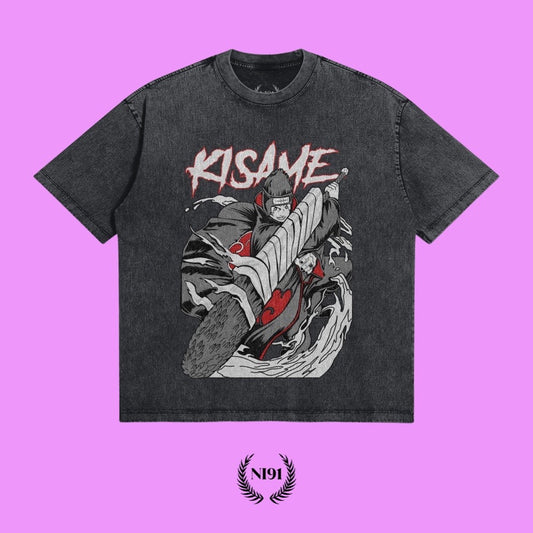 Kisame Hoshigaki Oversized tee - Akatsuki Clothing collection - Vintage Wash