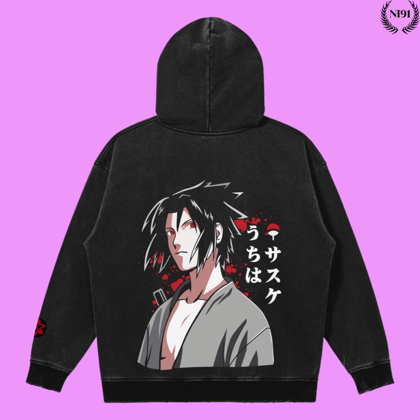 Sasuke Uchiha Hoodie - Vintage Wash