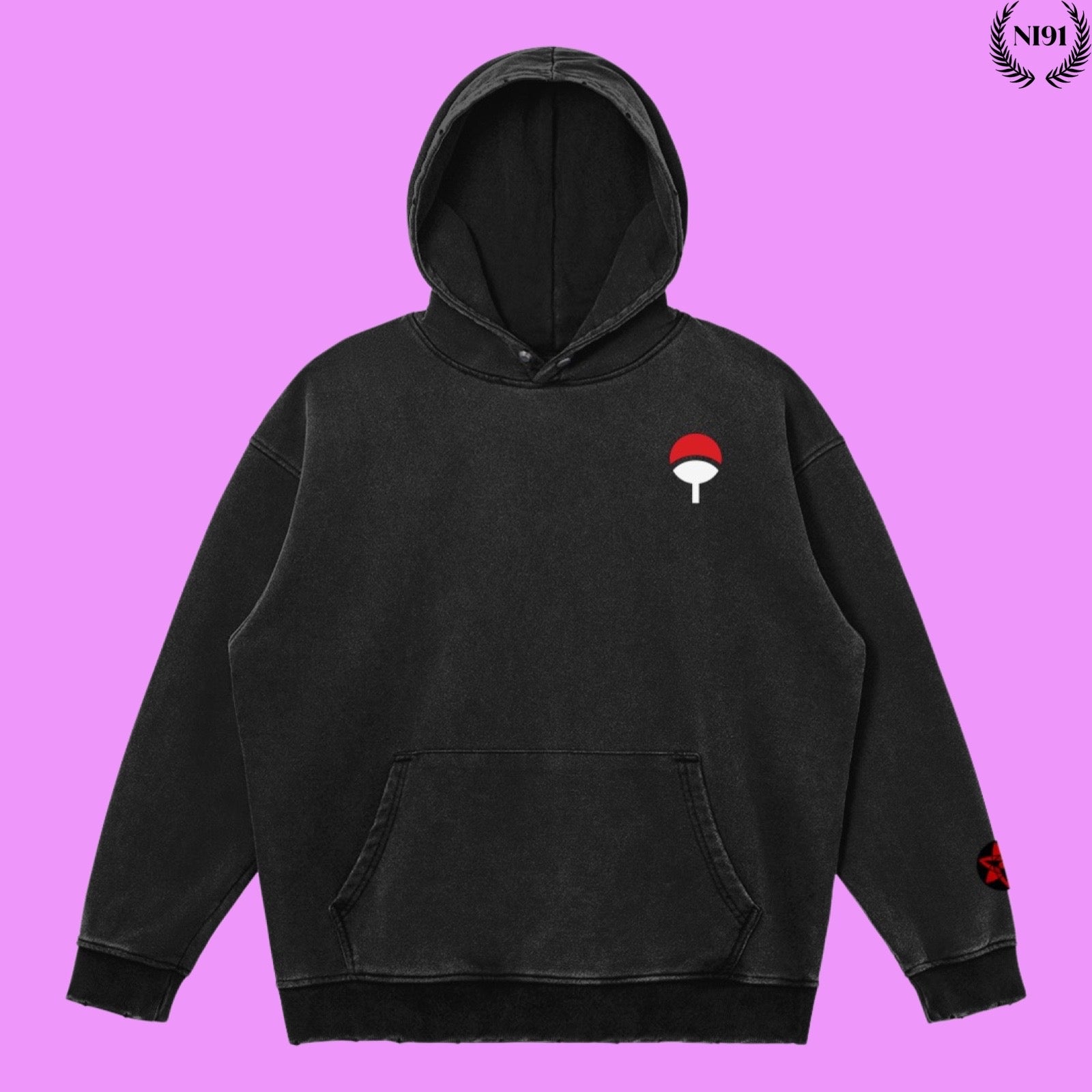 Sasuke Uchiha Hoodie - Vintage Wash